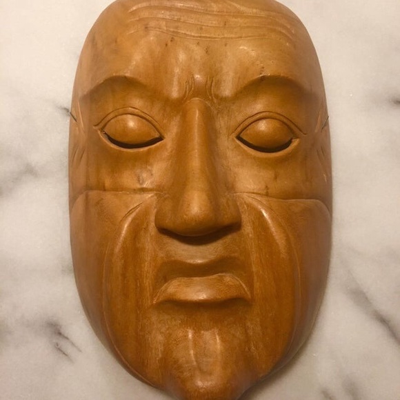Other Wooden Mask Wall Hanging Hand Carved Poshmark